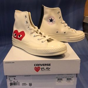 BRAND NEW comm des garçons converse high tops